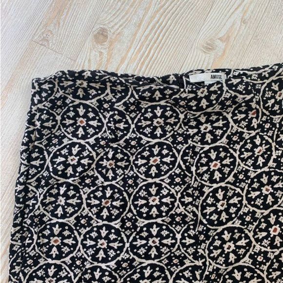 Amuse Society Printed Viscose High Waist Cropped Pants Size L - Picture 2 of 7